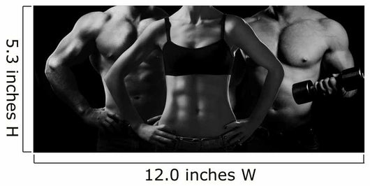 Bodybuilding. Man and  woman Wall Decal