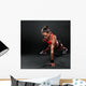 Young Woman Doing Push-Ups Wall Decal