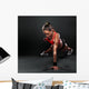Young Woman Doing Push-Ups Wall Decal
