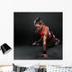 Young Woman Doing Push-Ups Wall Decal