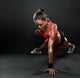 Young Woman Doing Push-Ups Wall Decal