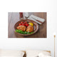 baked chicken thigh with cherry tomatoes and lemon Wall Decal