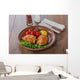 baked chicken thigh with cherry tomatoes and lemon Wall Decal
