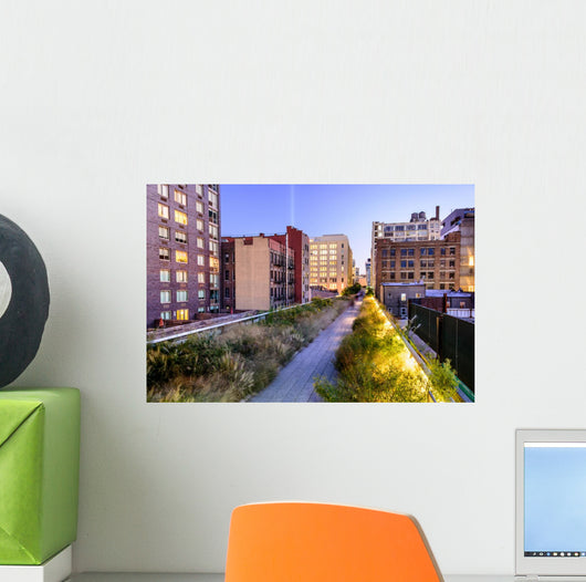 New York City in Manhattan on High Line Park Wall Decal