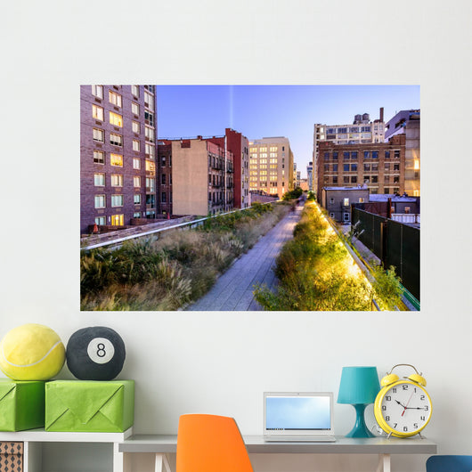 New York City in Manhattan on High Line Park Wall Decal