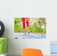 Knee Injury - sports running knee injuries on woman Wall Decal