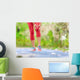 Knee Injury - sports running knee injuries on woman Wall Decal