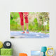 Knee Injury - sports running knee injuries on woman Wall Decal