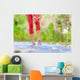 Knee Injury - sports running knee injuries on woman Wall Decal