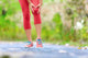 Knee Injury - sports running knee injuries on woman Wall Decal