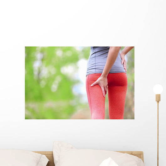 Hamstring sprain or cramps - Running sports injury Wall Decal