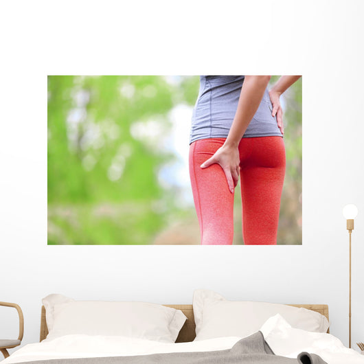 Hamstring sprain or cramps - Running sports injury Wall Decal