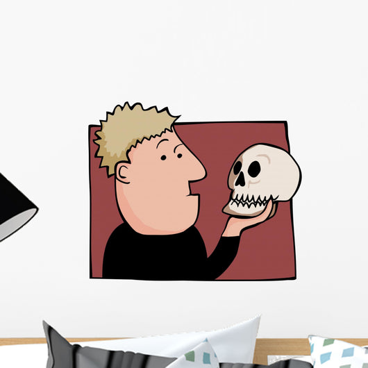 Shakespeare hamlet & yorick Wall Decal