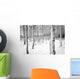 Birch tree forest in winter Wall Decal