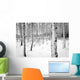 Birch tree forest in winter Wall Decal