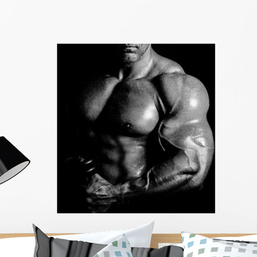 Bodybuilder posing Wall Decal