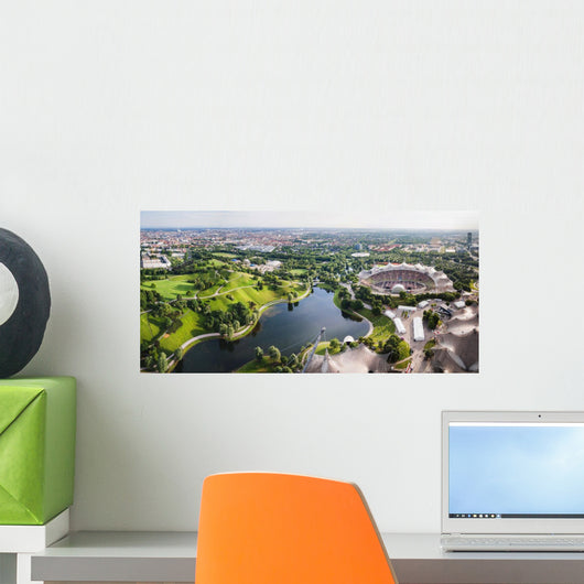 Panoramic view at Stadium of the Olympiapark in Munich, Germany Wall Decal