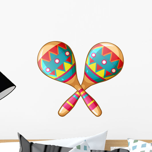 Festive Maracas Wall Decal