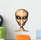 silver alien Wall Decal