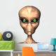 silver alien Wall Decal