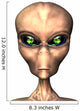 silver alien Wall Decal