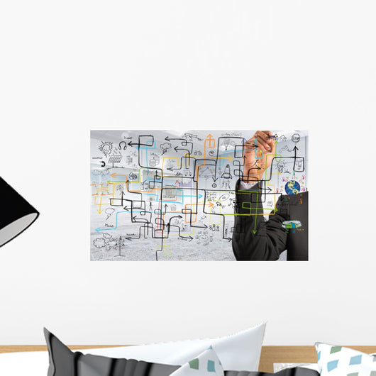 Businessman find a solution Wall Decal
