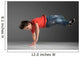 little break dancer showing his skills on grey background. Wall Decal