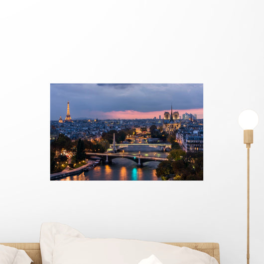 Paris at sunset Wall Decal