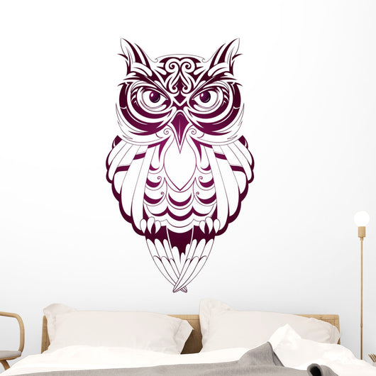 Owl tattoo Wall Decal