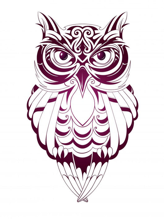 Owl tattoo Wall Decal