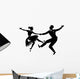 Rock and roll dancing silhouette Wall Decal