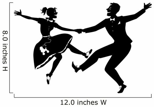 Rock and roll dancing silhouette Wall Decal