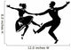 Rock and roll dancing silhouette Wall Decal