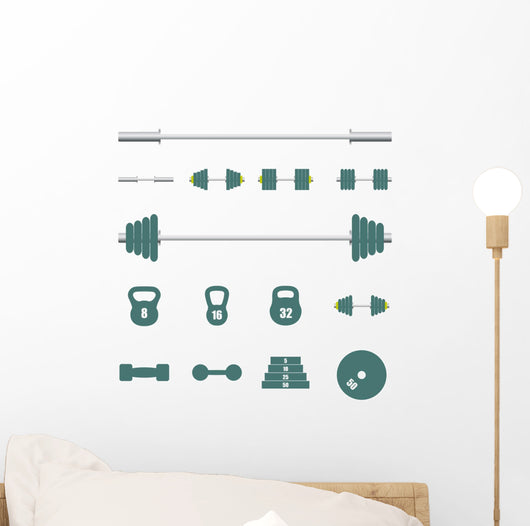 Icons sports equipment Wall Decal