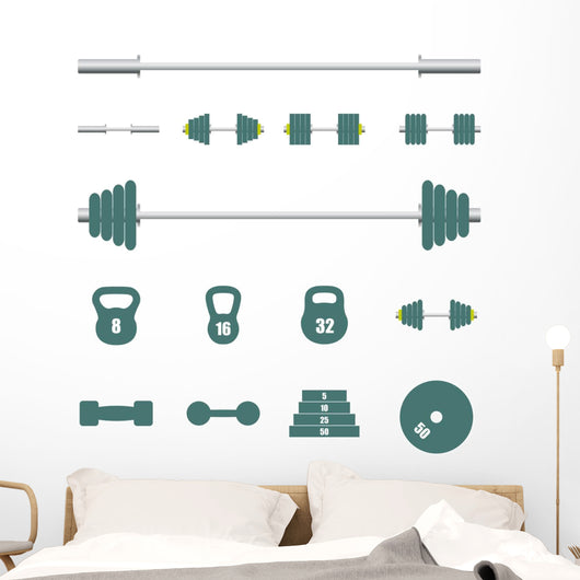 Icons sports equipment Wall Decal