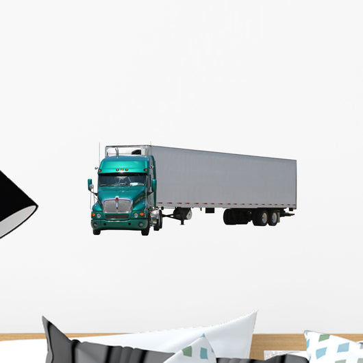 Green Semi Wall Decal