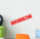 WASHINGTON red stamp text Wall Decal