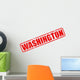 WASHINGTON red stamp text Wall Decal