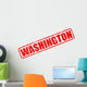 WASHINGTON red stamp text Wall Decal