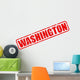 WASHINGTON red stamp text Wall Decal