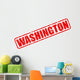 WASHINGTON red stamp text Wall Decal