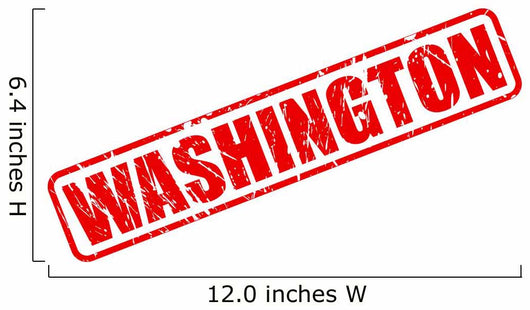 WASHINGTON red stamp text Wall Decal