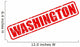 WASHINGTON red stamp text Wall Decal