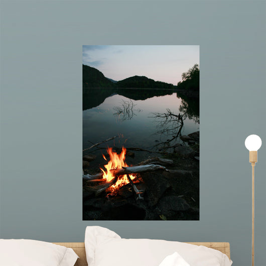 Bonfire by the Lake Wall Decal