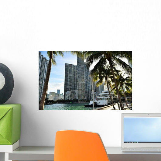 Miami River and Downtown Wall Decal