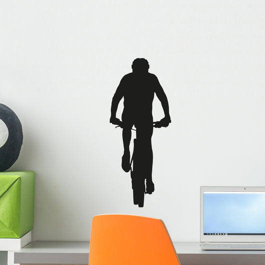 mountain biker silhouette Wall Decal
