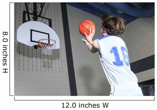 A teenager basketball player play his favorite sport Wall Decal
