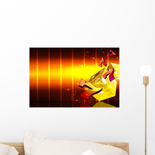 Hot lucky sevens and casino dice flying at the viewer Wall Decal