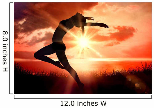 Composite image of side view of a sporty young woman stretching Wall Decal
