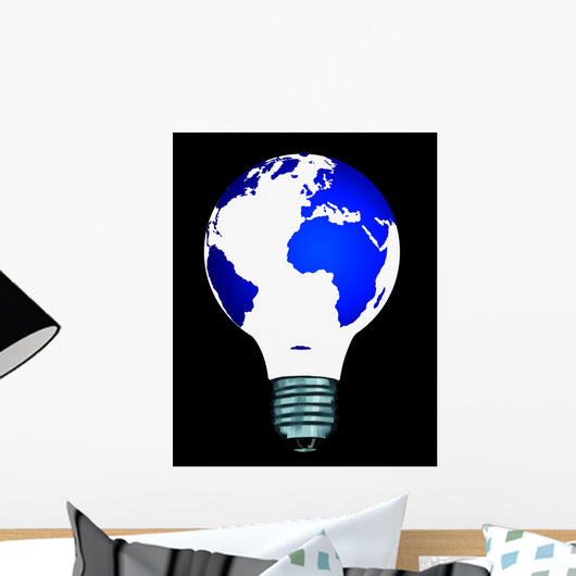 globe light bulb Wall Decal